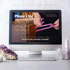 Phase one Energy Vitality Technique image of course on a computer screen, representing the online course.