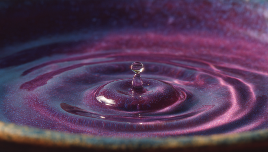 Ripples spreading across water, sound vibration made visible