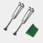 two 128 HZ weighted tuning forks with glider from Otto Glider Massage Tuning Forks Course