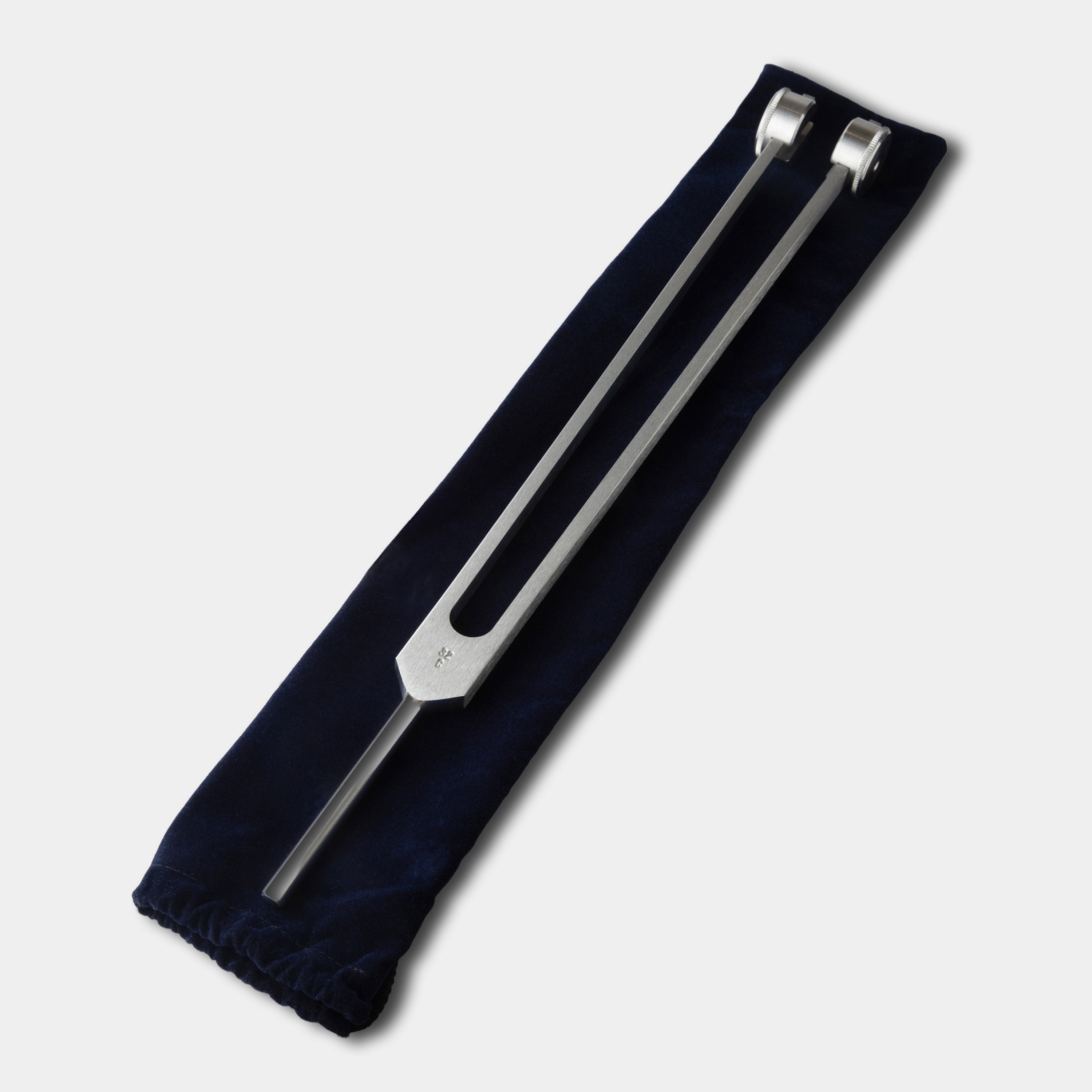 32 HZ Tuning Fork on velvet pouch from Otto weighted Tuning Forks set of 3