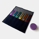 6 rainbow Energy Tuning Forks from the phase 1 EVT technique in their velvet pouch with tuning fork activator puck.