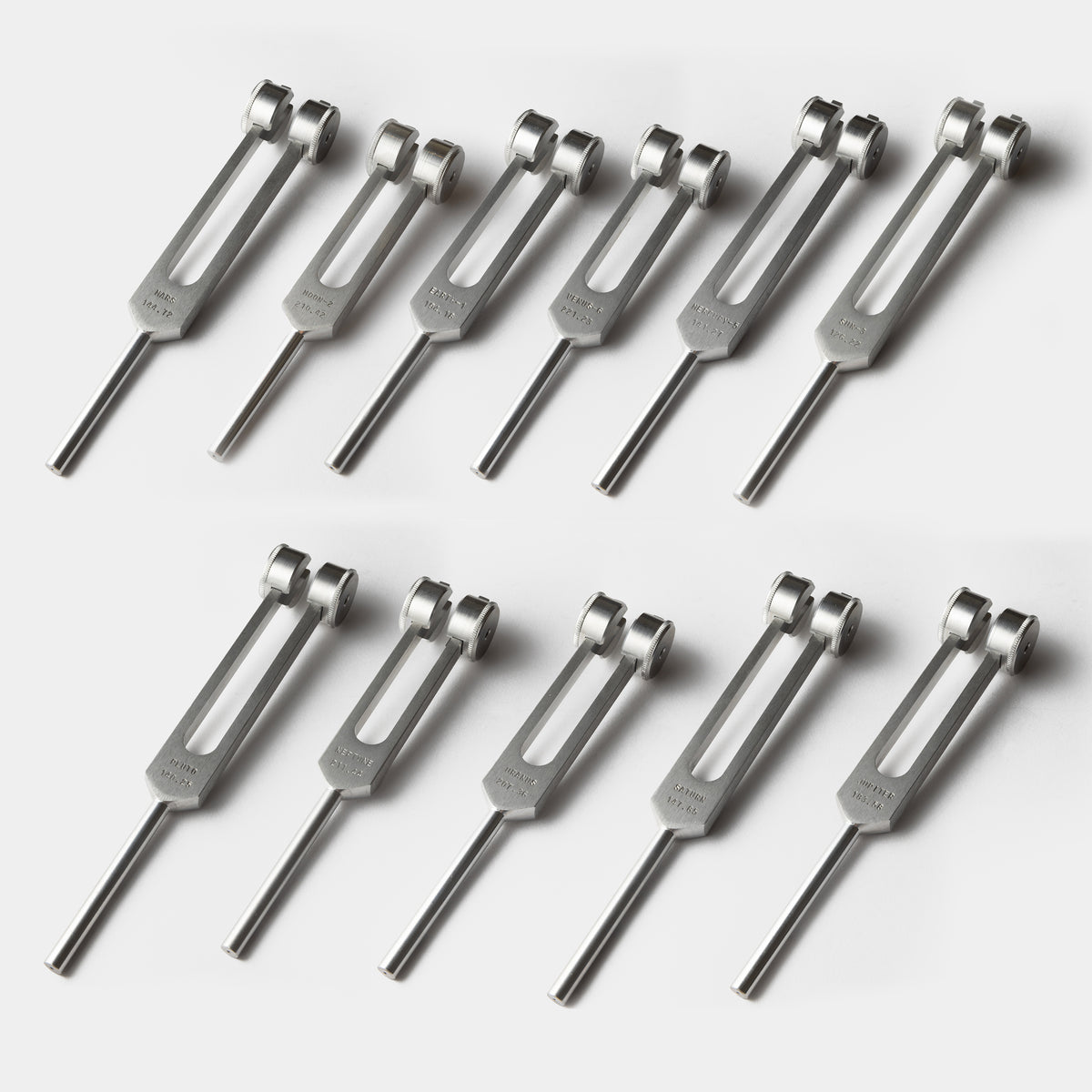 Planetary Tuners: Set of 11 Tuning Forks that Align with the Planets!