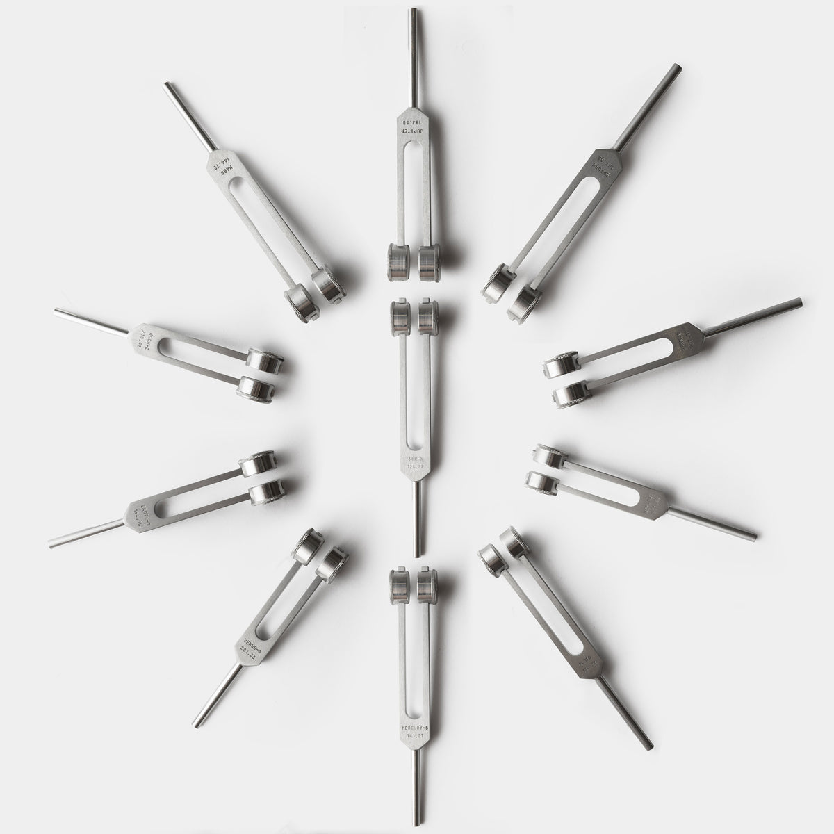 Planetary Tuners: Set of 11 Tuning Forks that Align with the Planets!