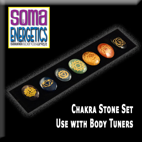 Chakra Stones from India - Set of 7 for Use with Body Tuners - SomaEnergetics Sound Tools &amp; Training