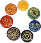 Chakra Stones from India - Set of 7 for Use with Body Tuners - SomaEnergetics Sound Tools &amp; Training